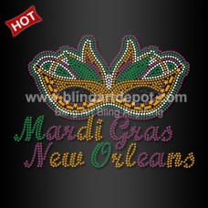 Mardi Gras New Orleans Rhinestone Heat Transfers